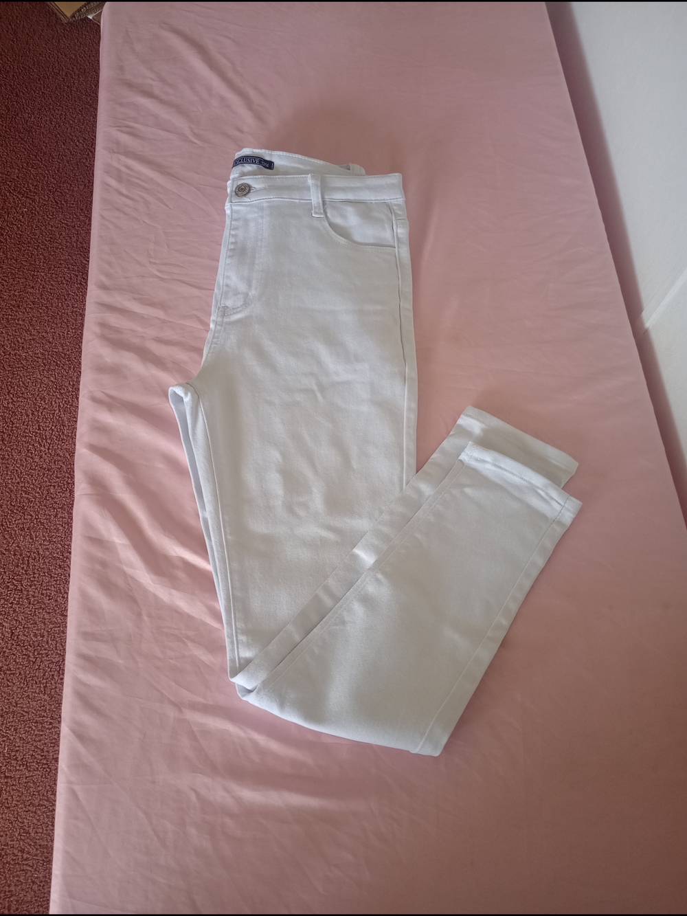 White Skinny Jeans —  Women's Stretch Skinny Sz 13/14